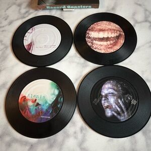 New Alanis Morisette Vinyl Record Coasters Set